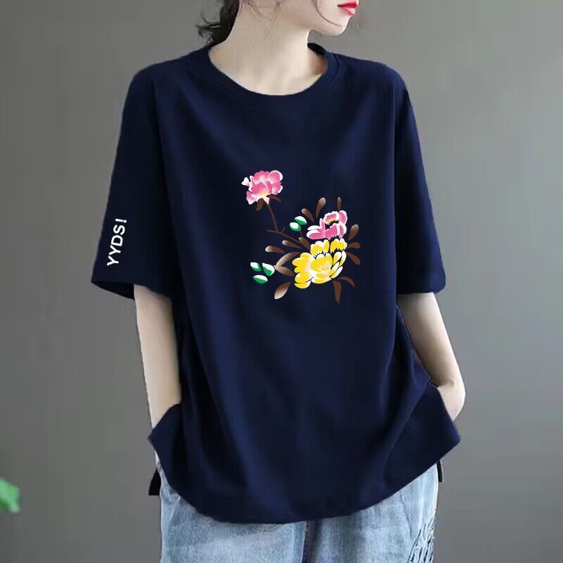 Women’s Printed Loose-Fit Short Sleeve T-Shirt