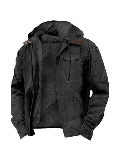 Men’s Fleece-Lined Hooded Pilot Jacket