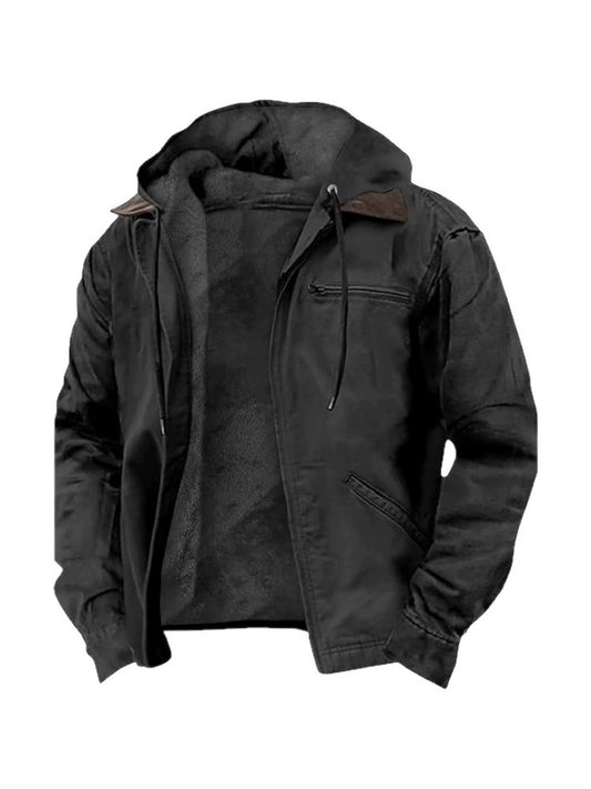 Men’s Fleece-Lined Hooded Pilot Jacket