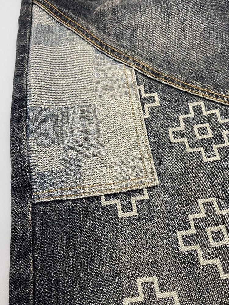 Men’s American High Street Hot-Stamped Straight-Leg Jeans
