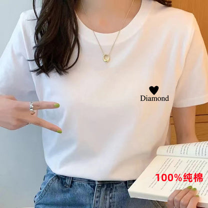 Women’s Pure Cotton Loose-Fit Crew Neck T-Shirt