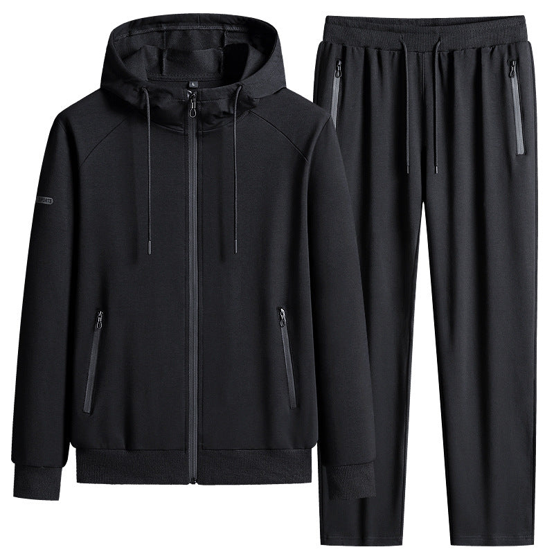 Men’s Stand Collar Cotton Sports Set