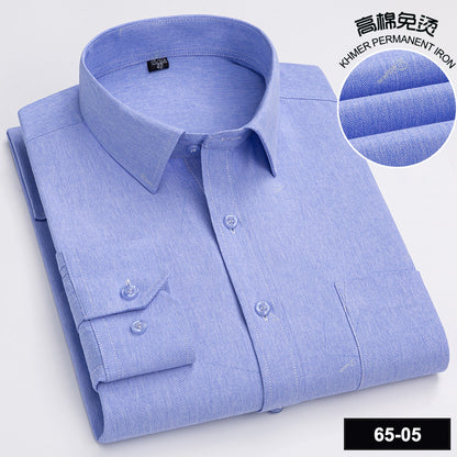 Men’s Cotton Plaid Long-Sleeve Casual Shirt