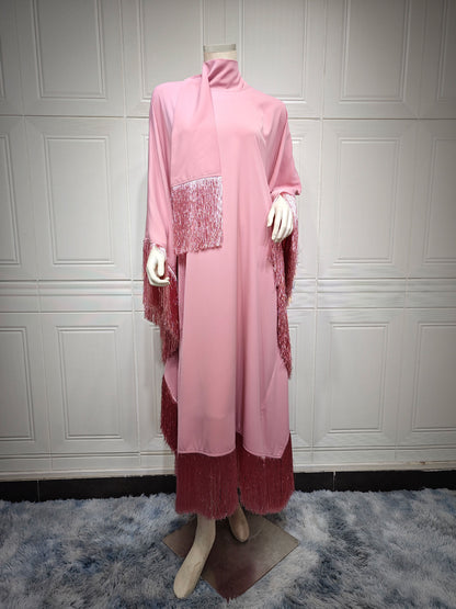 Women’s Tassel Pullover Long Dress