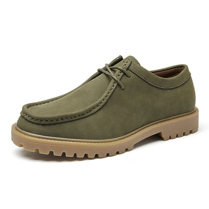 Men’s Japanese-Style Leather Derby Hiking Shoes