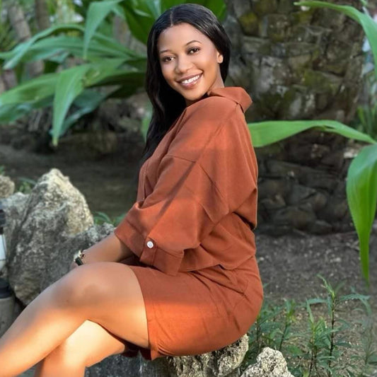 Women’s Casual Shirt & Shorts Set