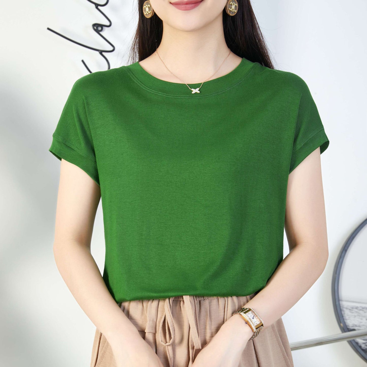 Women’s Bat Sleeve Casual T-Shirt