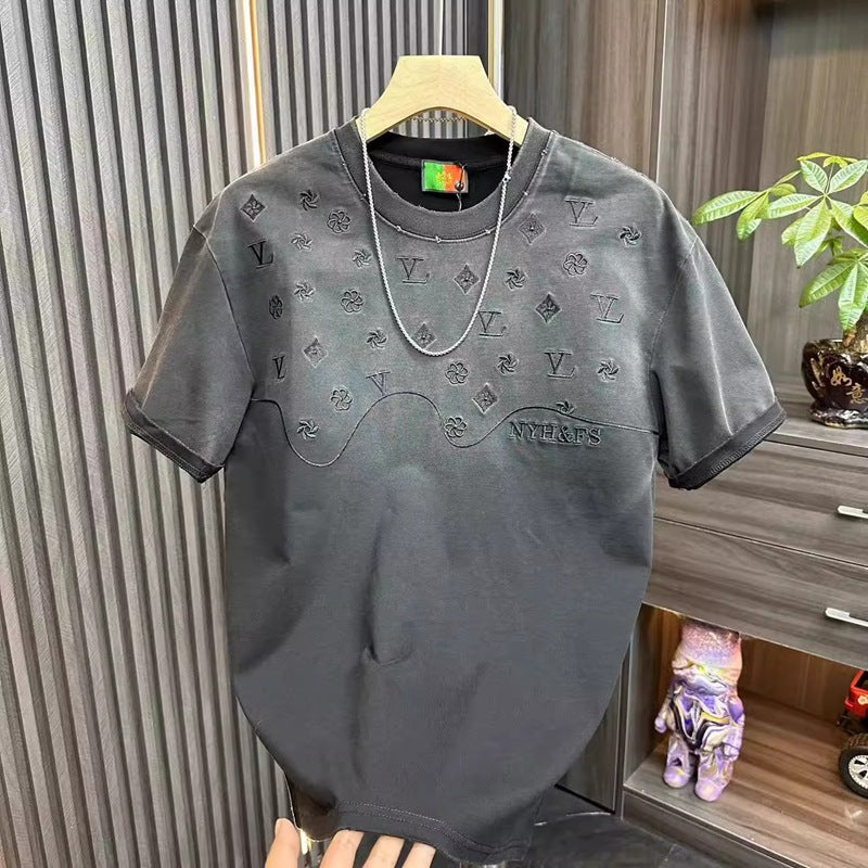 Men’s Premium Embroidered Short-Sleeve T-Shirt