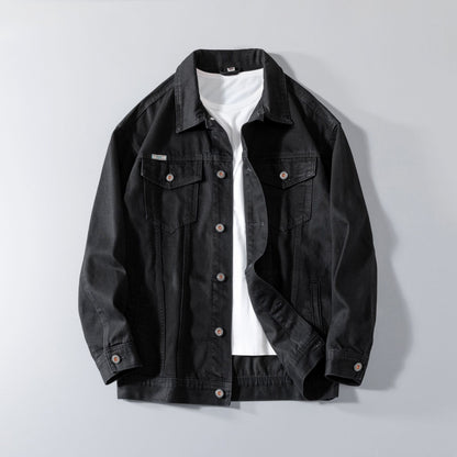 Men’s Plus Size Heavyweight Retro Denim Jacket