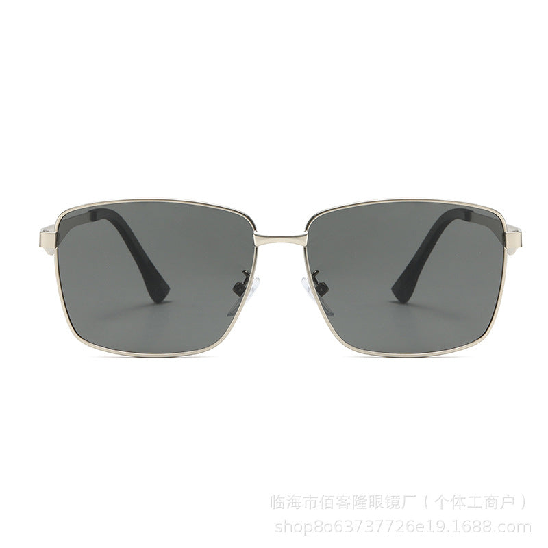 Men’s Metal Square Polarized Sunglasses