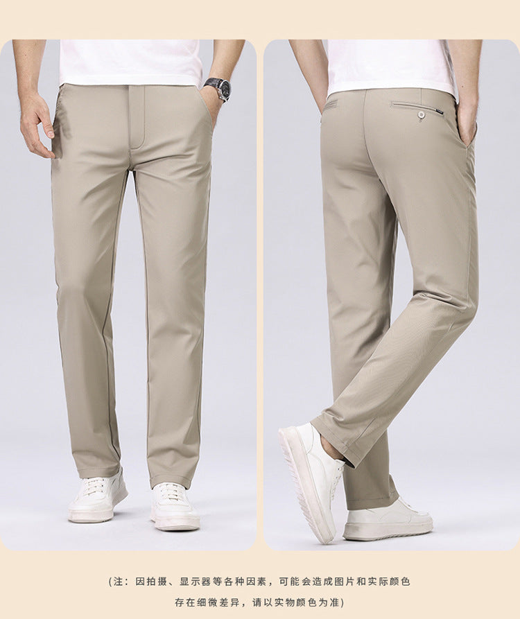Men’s Slim Fit Business Casual Straight-Leg Pants