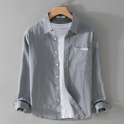 Men’s Striped Long Sleeve Casual Shirt