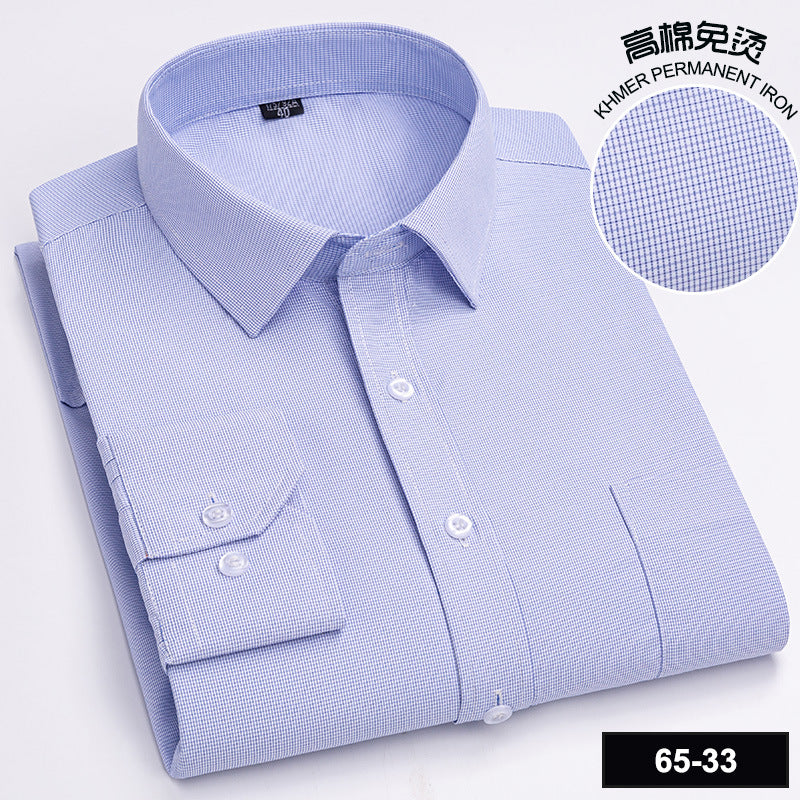 Men’s Cotton Plaid Long-Sleeve Casual Shirt