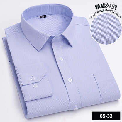 Men’s Cotton Plaid Long-Sleeve Casual Shirt
