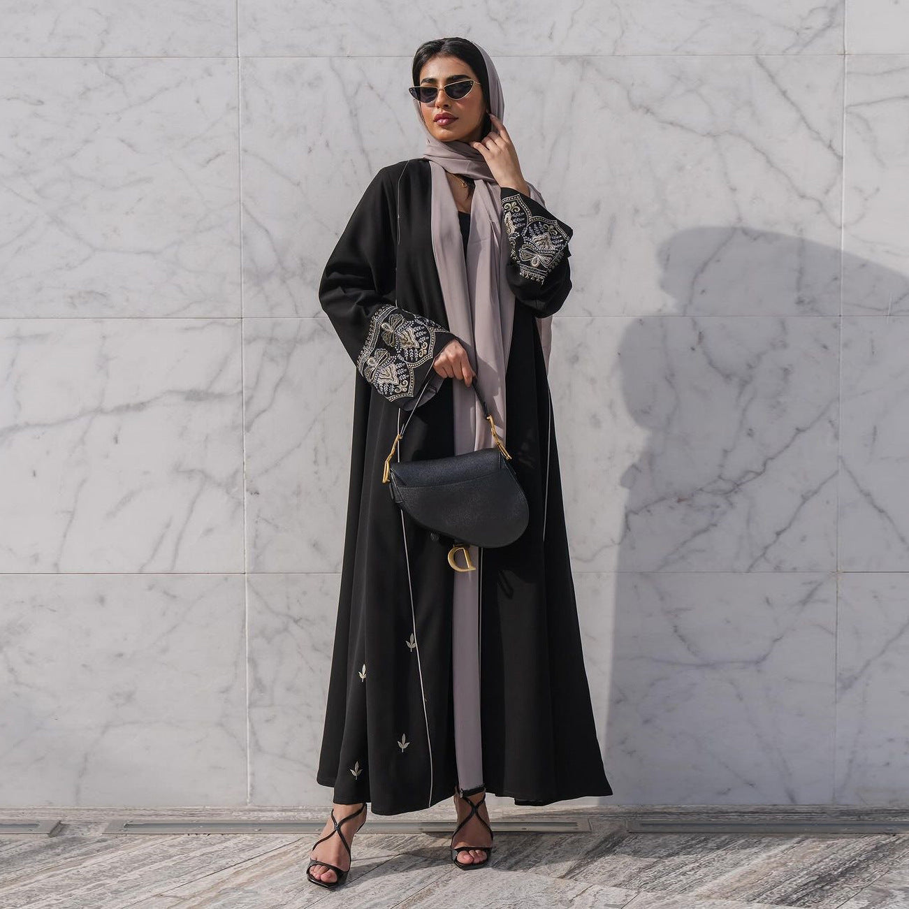 Women’s Embroidered Patchwork Cardigan Dress