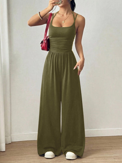 Women’s Strapless Wide-Leg Jumpsuit