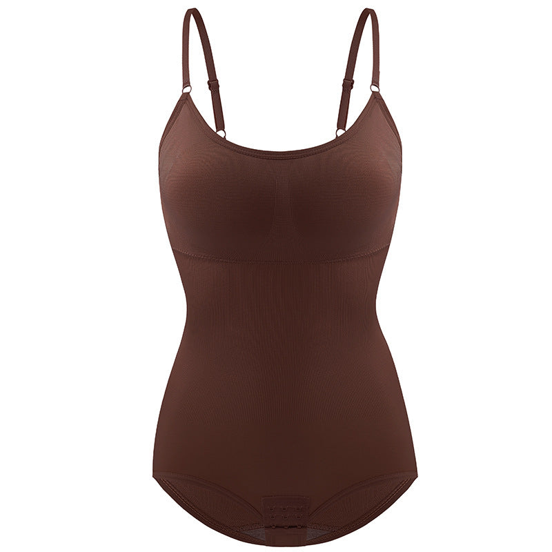 [With chest pads] Upgraded version of body shaping, one-piece abdominal lift, buttock lift, corset, tight suspender shaping slimming body suit