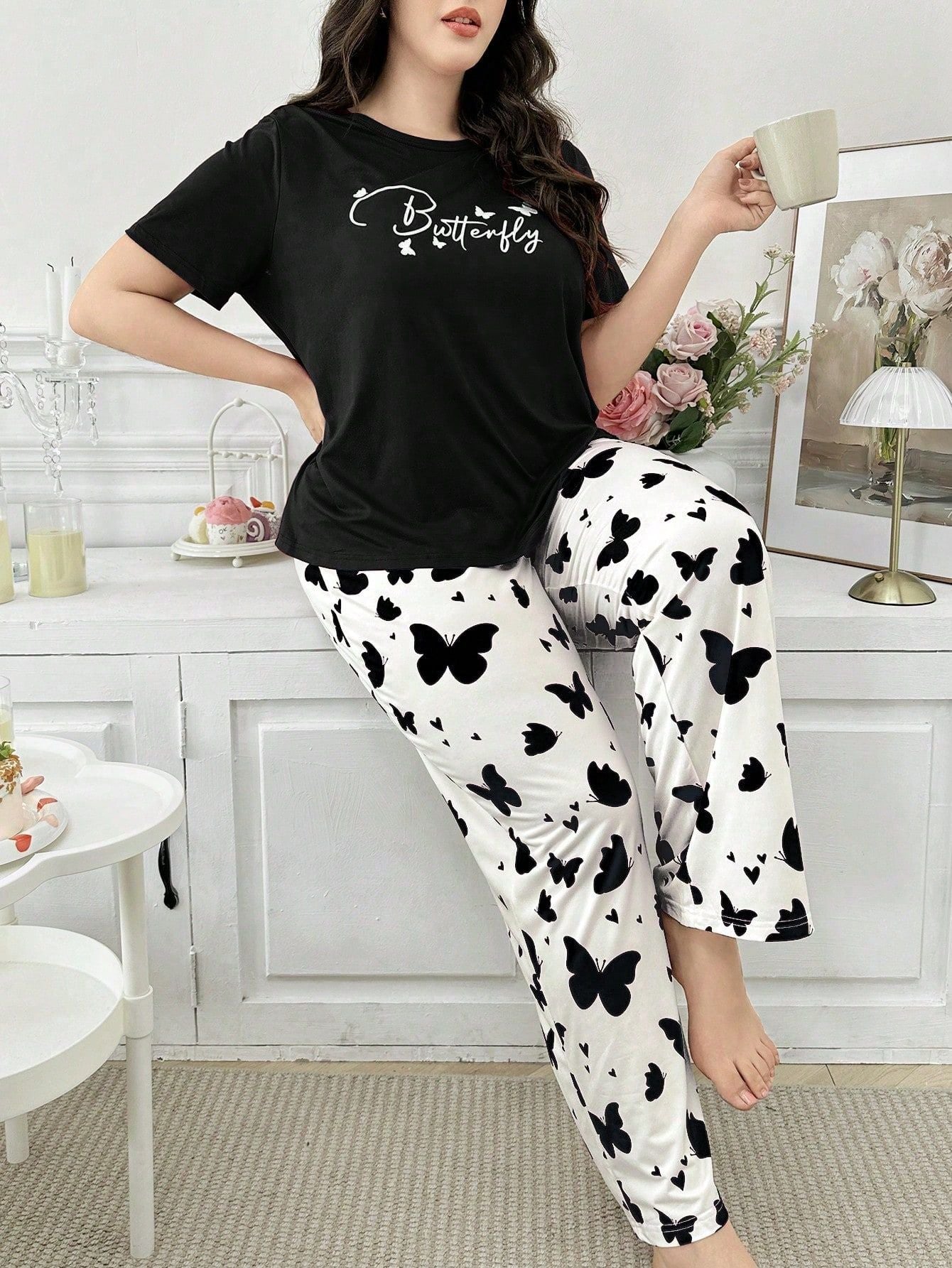 Women’s Plus Size Casual Loungewear Set