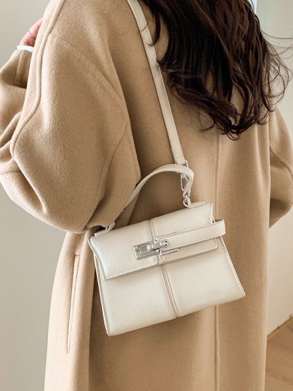 Women’s Kelly Style Textured Crossbody Handbag