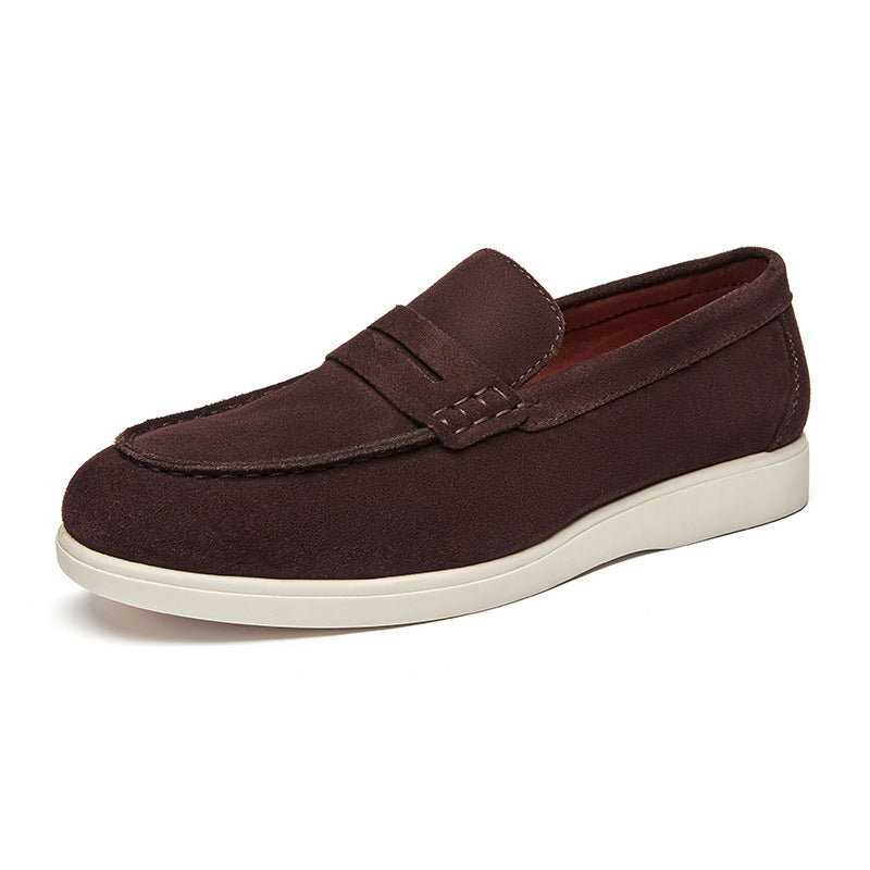 Men’s British Style Suede Slip-On Loafers