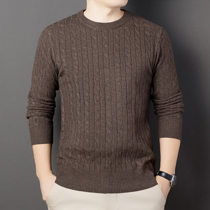 Men’s Cable Knit Embroidered Sweater