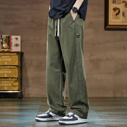 Men’s Cotton Wide-Leg Cargo Pants