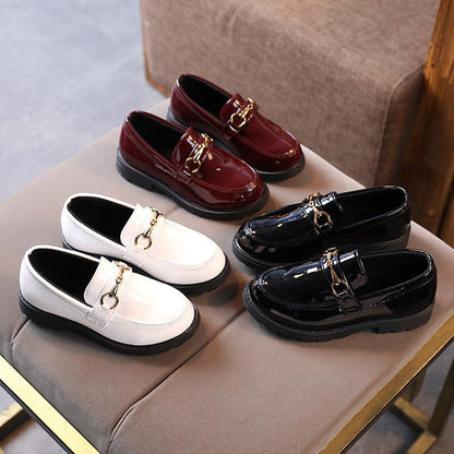 Kids’ British Style Soft Sole Leather Shoes