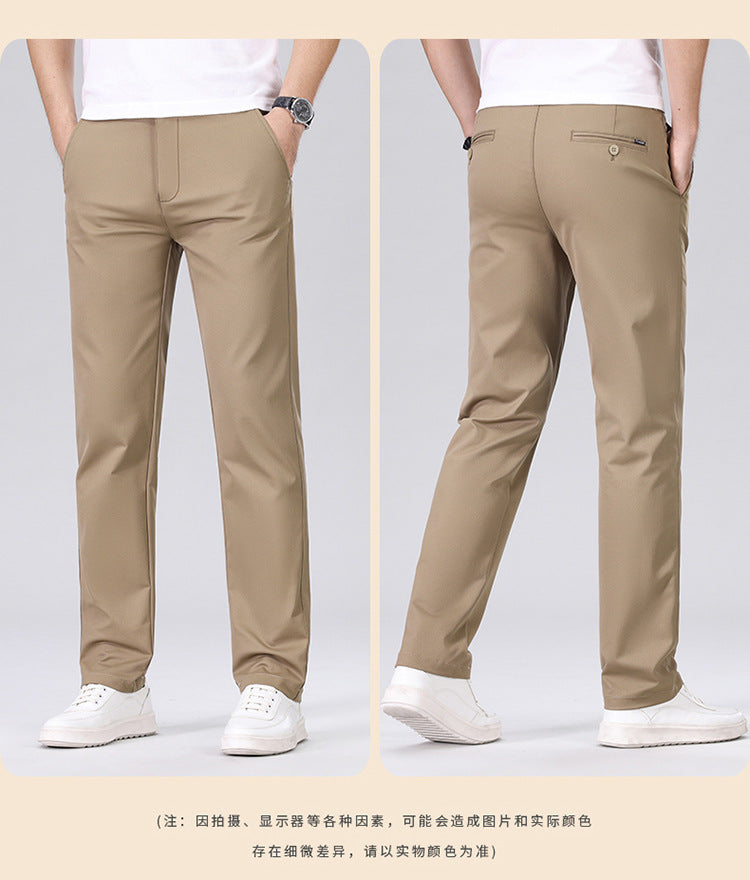 Men’s Slim Fit Business Casual Straight-Leg Pants
