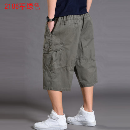 Men’s Loose-Fit 7/8 Cropped Cargo Pants