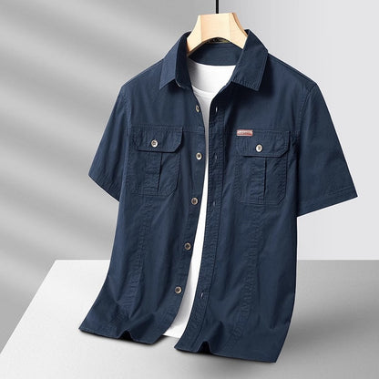 Men’s American Workwear Multi-Pocket Short-Sleeve Shirt
