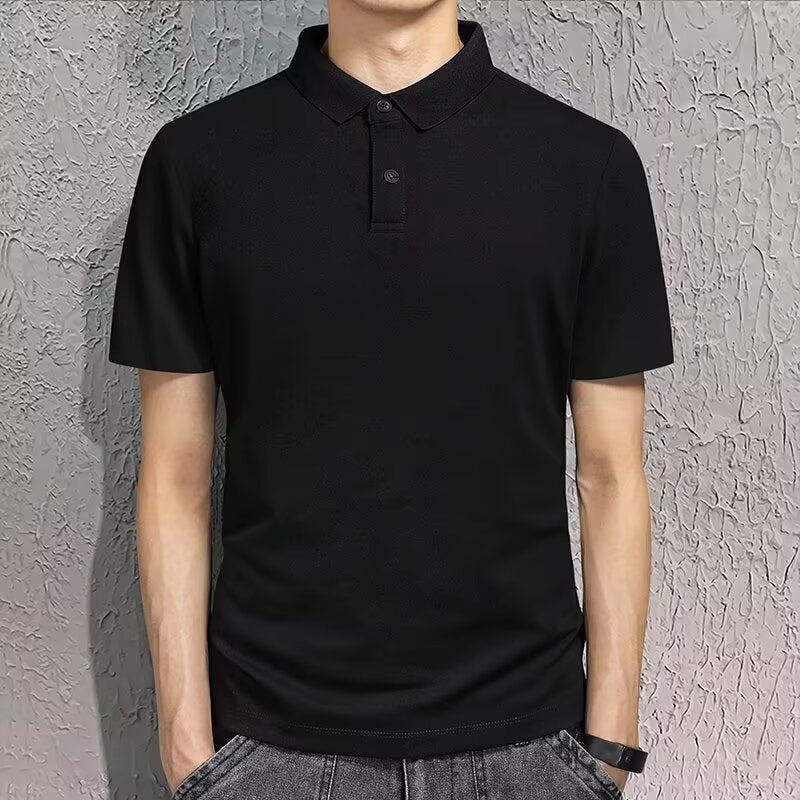 Men’s Solid Color Loose-Fit Short Sleeve T-Shirt