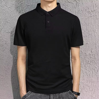Men’s Solid Color Loose-Fit Short Sleeve T-Shirt