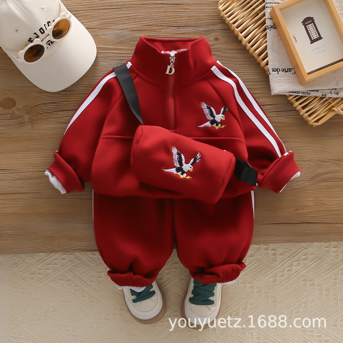 Baby Boys’ Embroidered Jacket 3-Piece Set