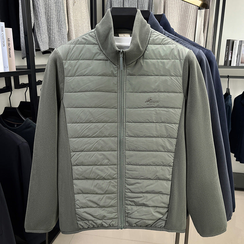 Men’s Warm Fleece Stand Collar Jacket