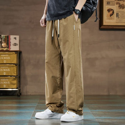 Men’s Cotton Wide-Leg Cargo Pants