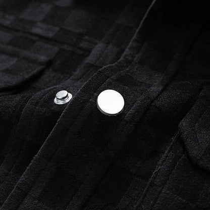 Men’s Plaid Lapel Casual Jacket