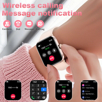 Men’s Multifunctional Square Smartwatch with Bluetooth
