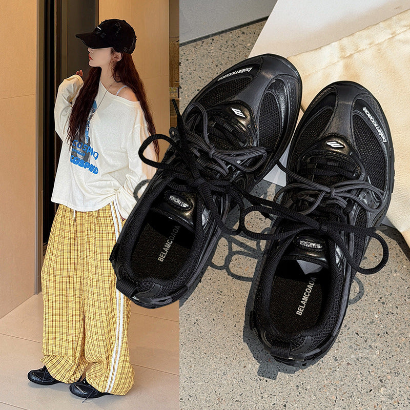 Unisex Racing-Inspired Mesh Chunky Sneakers
