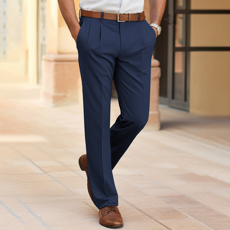 Men’s Slim Straight Business Suit Pants