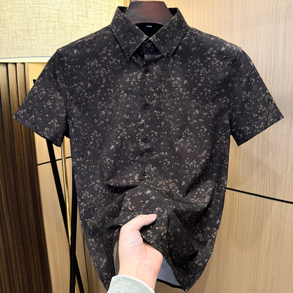 Men’s Slim Fit Floral Short Sleeve Shirt