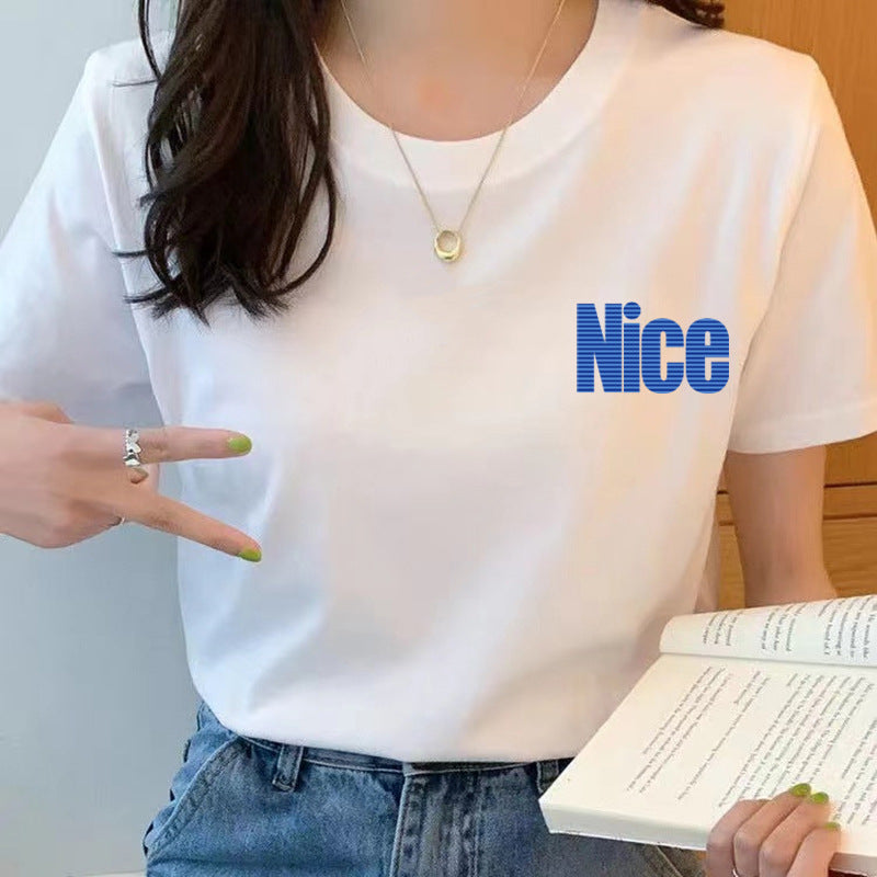 Women’s Pure Cotton Loose-Fit Crew Neck T-Shirt