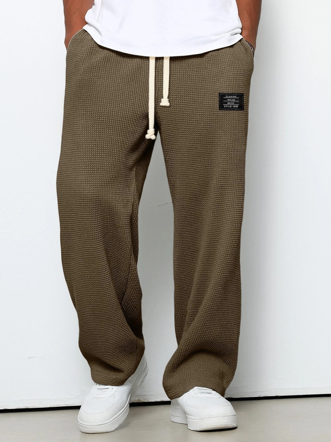 Men’s Loose-Fit Drape Straight-Leg Sweatpants
