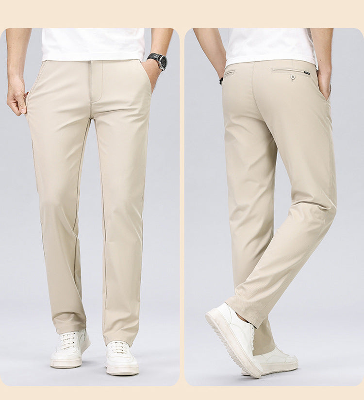 Men’s Slim Fit Business Casual Straight-Leg Pants