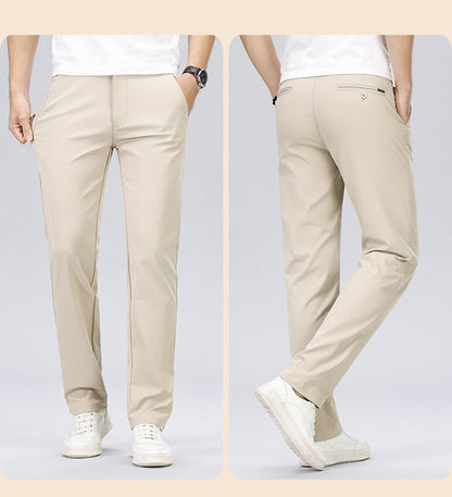 Men’s Slim Fit Business Casual Straight-Leg Pants