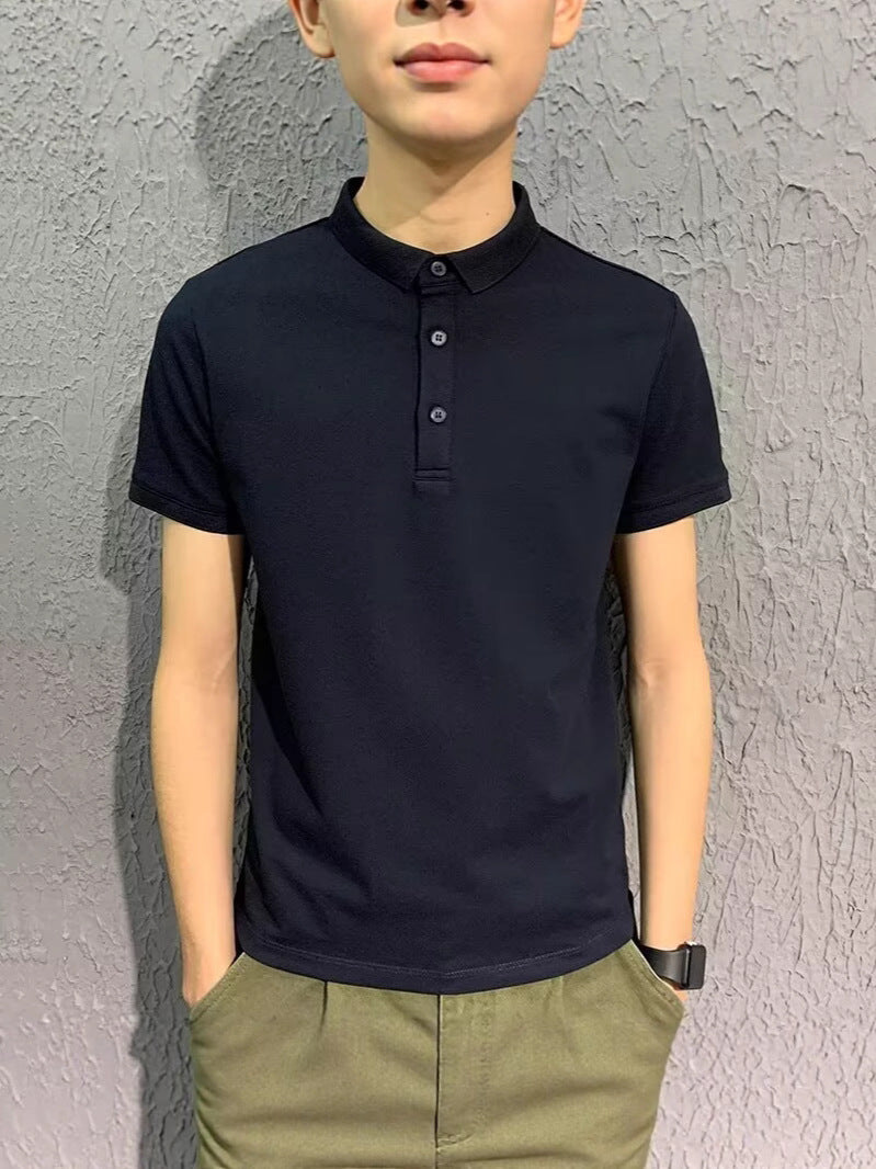 Men’s Solid Color Loose-Fit Short Sleeve T-Shirt