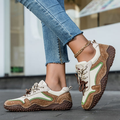 Unisex Genuine Leather Outdoor Casual Sneakers