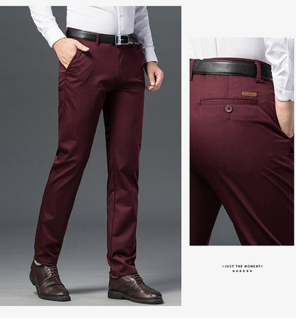 Men’s Slim Fit Business Casual Straight-Leg Pants