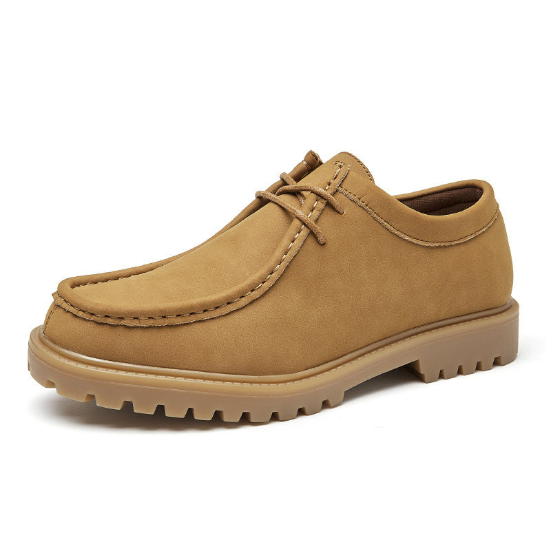 Men’s Japanese-Style Leather Derby Hiking Shoes