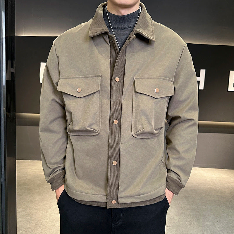 Men’s Black Lapel Workwear Jacket