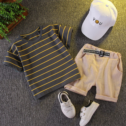 Boys’ Striped Summer Two-Piece Set